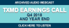 Q4 2018 TherapeuticsMD Inc & Year End Earnings Conference Call 